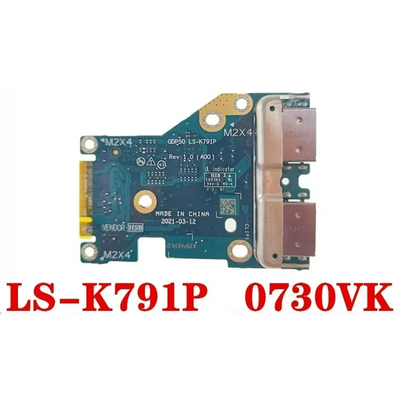 N+ Built-in USB IO Circuit Board for Dell Alienware m15 R6 Laptop, GDP50 LS-K791P PN: 730VK 0730VK