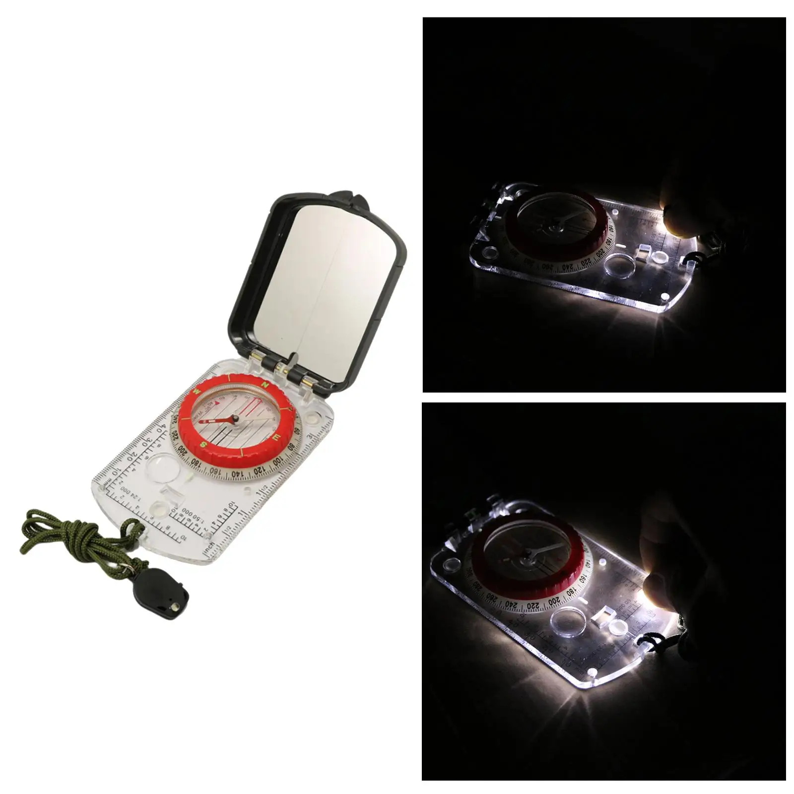 Portable Navigation Compass Durable Plastic Mini Camping Gear for Scouts Trekking Survival Outdoor Adventure Kit