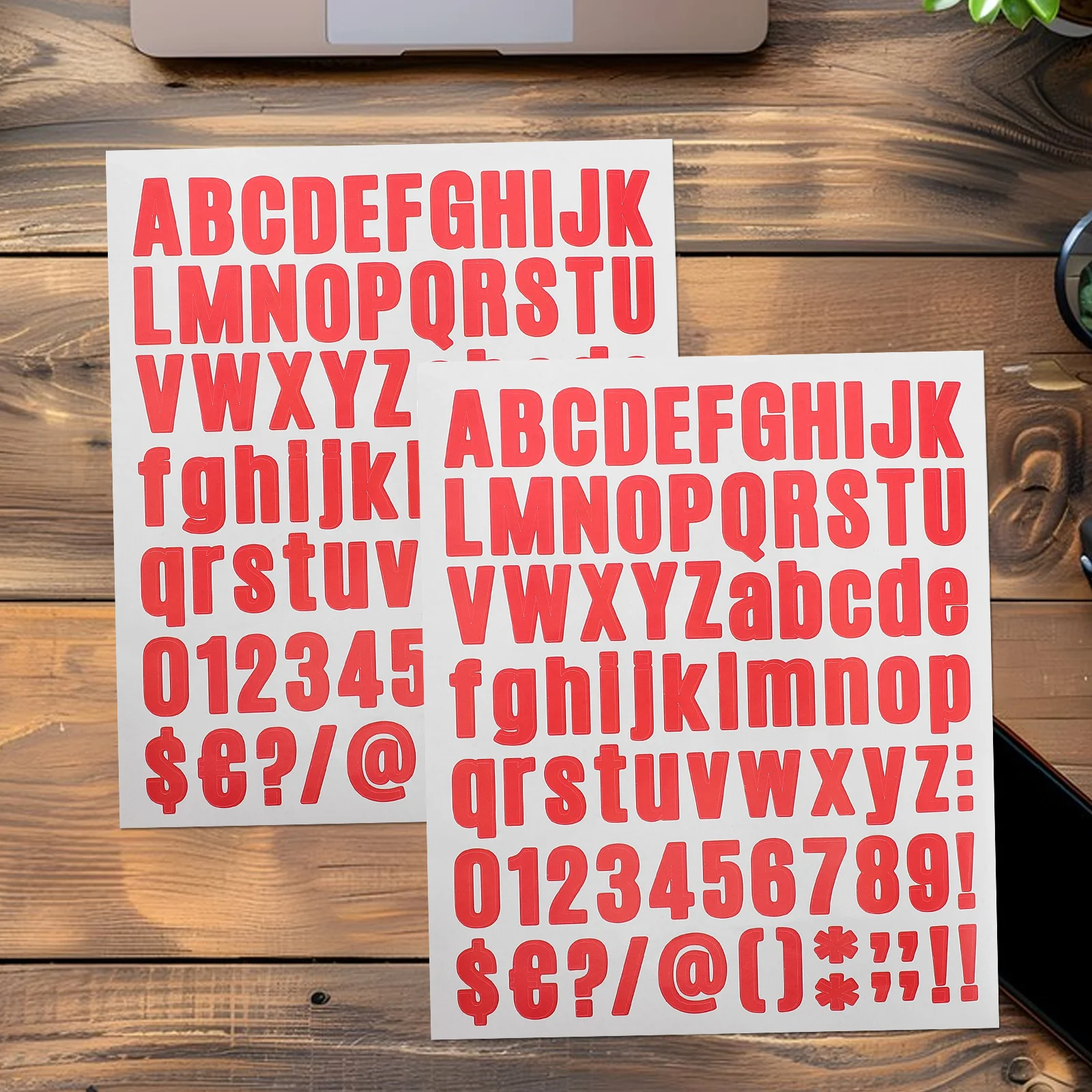 10pcs Alphabet Number Stickers Red Vinyl Letters Numbers For Diy Crafts Scrapbooking Cup Decor Wall Mailbox Window Door Outdoor