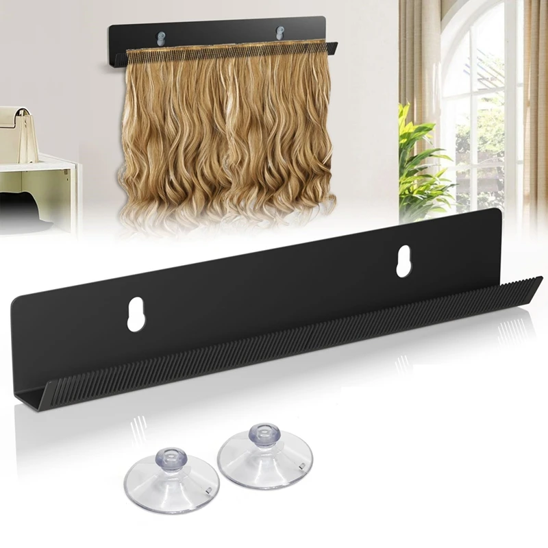 Hair Extension Hanger,Black Hair Extension Holder For Styling, Washing, Drying, Braiding, Hair Extension Display Rack