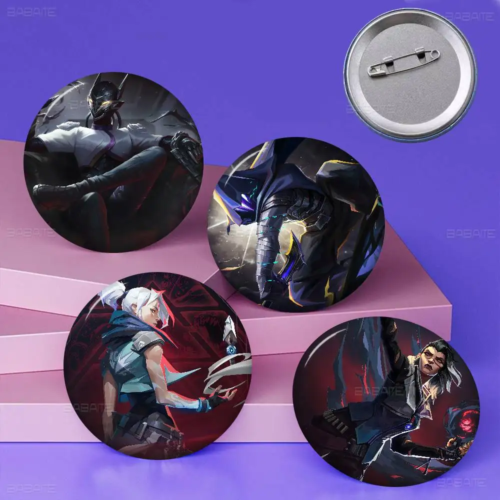 Video Game V-Valorant Cool Customizable Soft Button Pin For Women Creative Jewelry Funny Badge Cartoon Lover Hat
