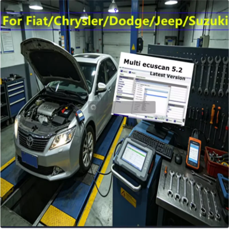 Multiecuscan 5.2 para Fiat, Software Multiecuscan V5.2 para Fiat/Chrysler/Dodge/Jeep/Suzuki, Software de Escaneo