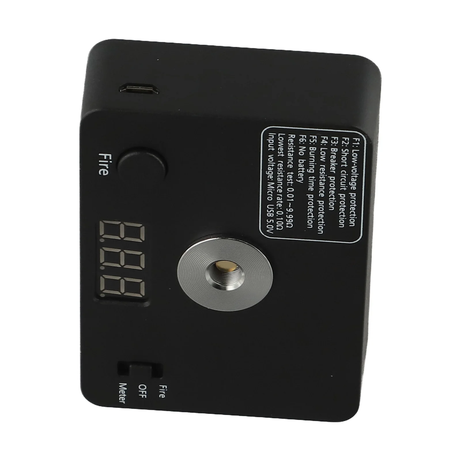 521 Tab for v3 for Mini Coil Burn Measurement for platform Ohm Resistance Tester with Bright LED Display for Effortless Readings