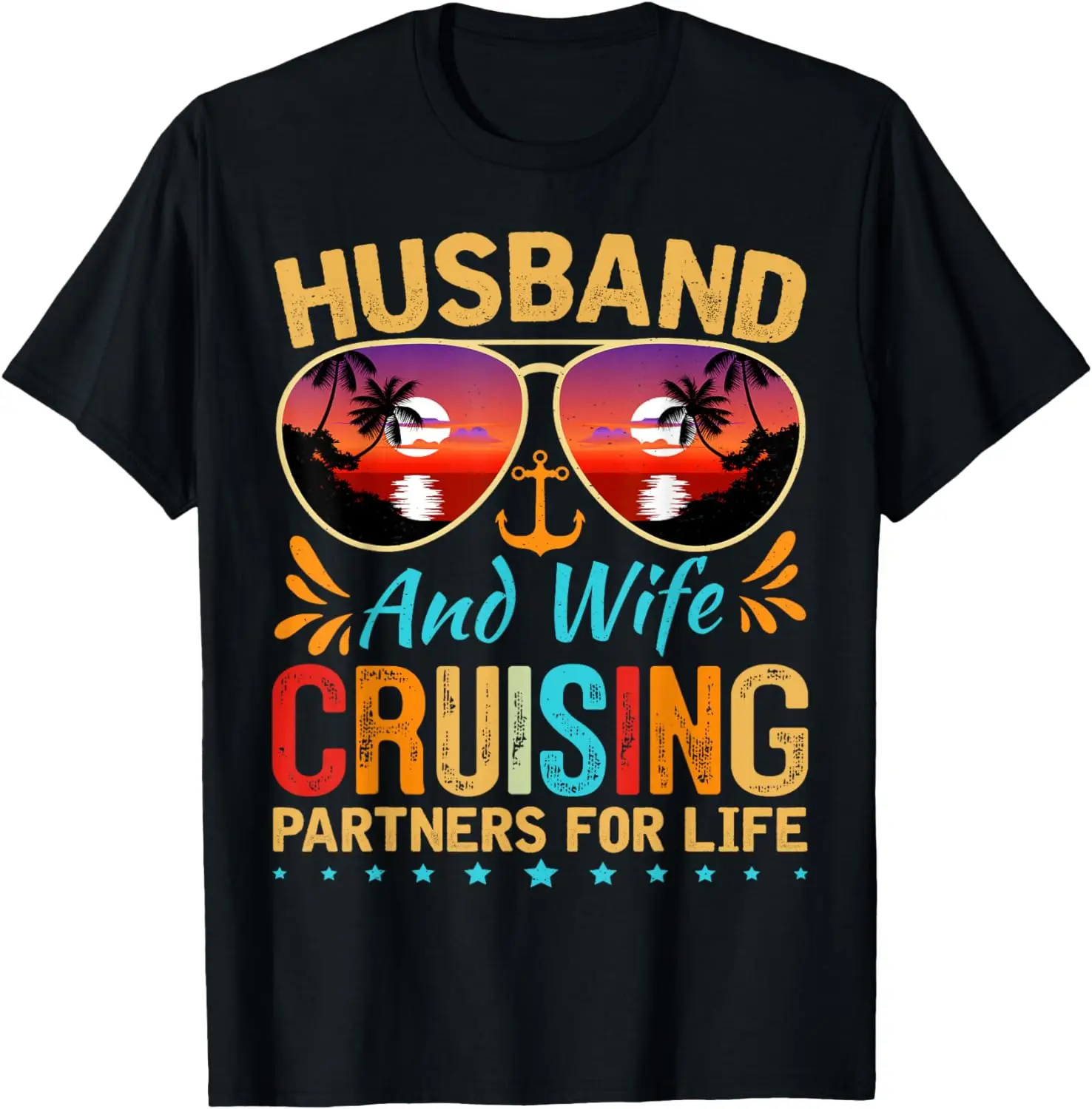 

Husband Wife Cruising 2024 Tee Cruise Vacation Couples Trip T-Shirt