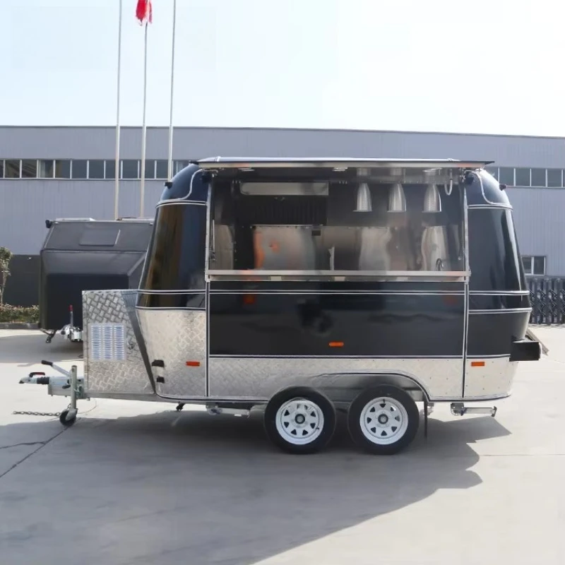 YG Mini Mobile Airstream Coffee Ice Cream Food Trailers مجهزة بالكامل آلات الوجبات الخفيفة المتنقلة الصغيرة شاحنة طعام للشواء للبيع