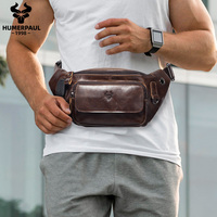 Genuine Leather Men Waist Pack Casual Male Fanny Pack Belt Bag Fashion Cell Phone Pouch Travel Crossbody Chest Bags