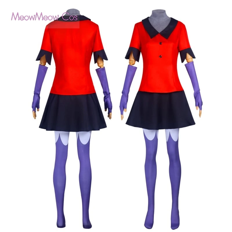 

Anime Hazbin Vaggie Cosplay Costume Hotel Uniforms Angel Fight Dress Skirt Outfit Vaggie Cosplay Clothes Halloween Party Suit