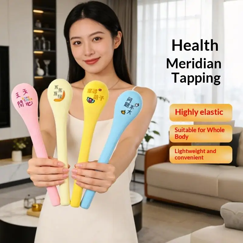 1 Stück Rückenschmerzlinderung Tragbarer Körper-Vibrationshammer Hochelastischer Plüsch-Massagestab mit Pat-Fu-Motiv – Detail 6