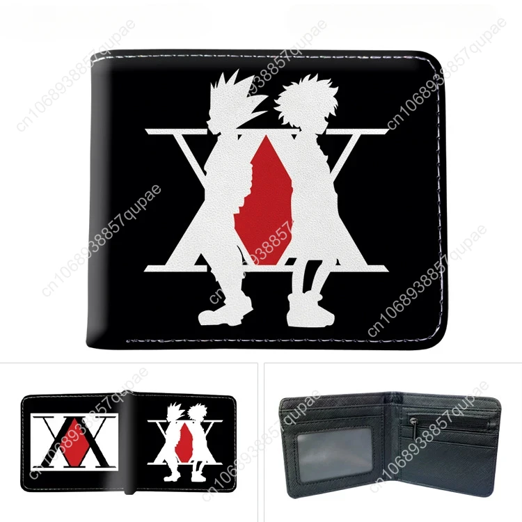 Anime Hunter X Hunter GON·FREECSS Kurapika Short Bilfold Purse Clip Wallet for Boys Girls Trendy Gift