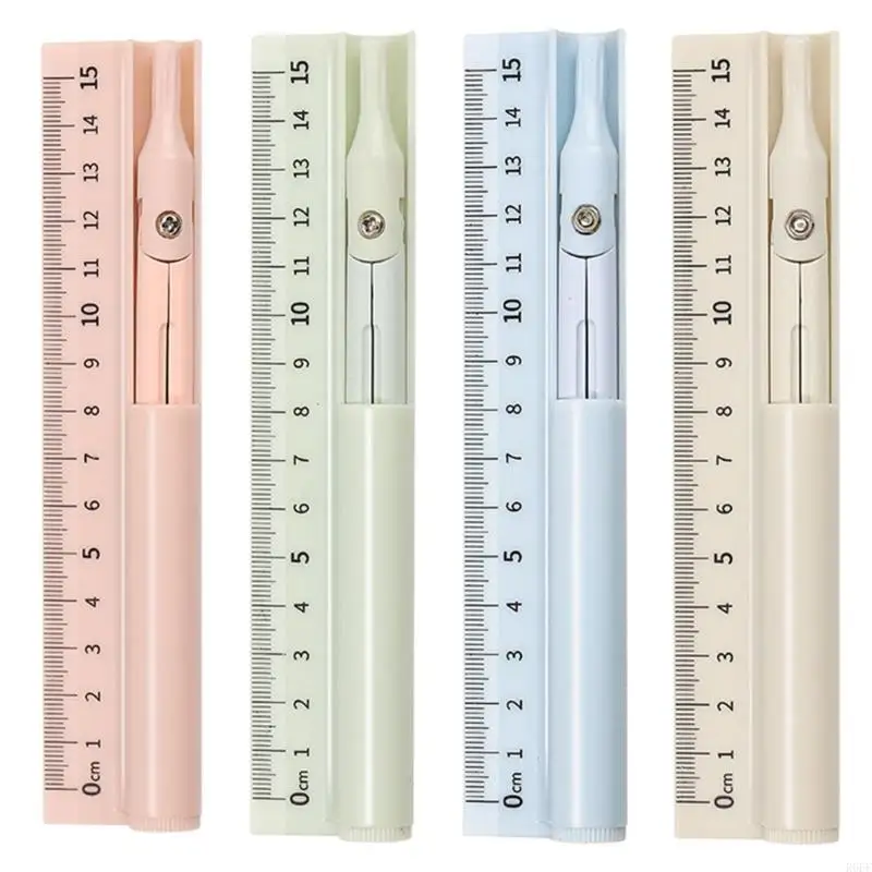 R6FF Multifunctional Ruler Pencil Straight Ruler Drawing Ruler Mathematical Ruler Draft Ruler School Supplies