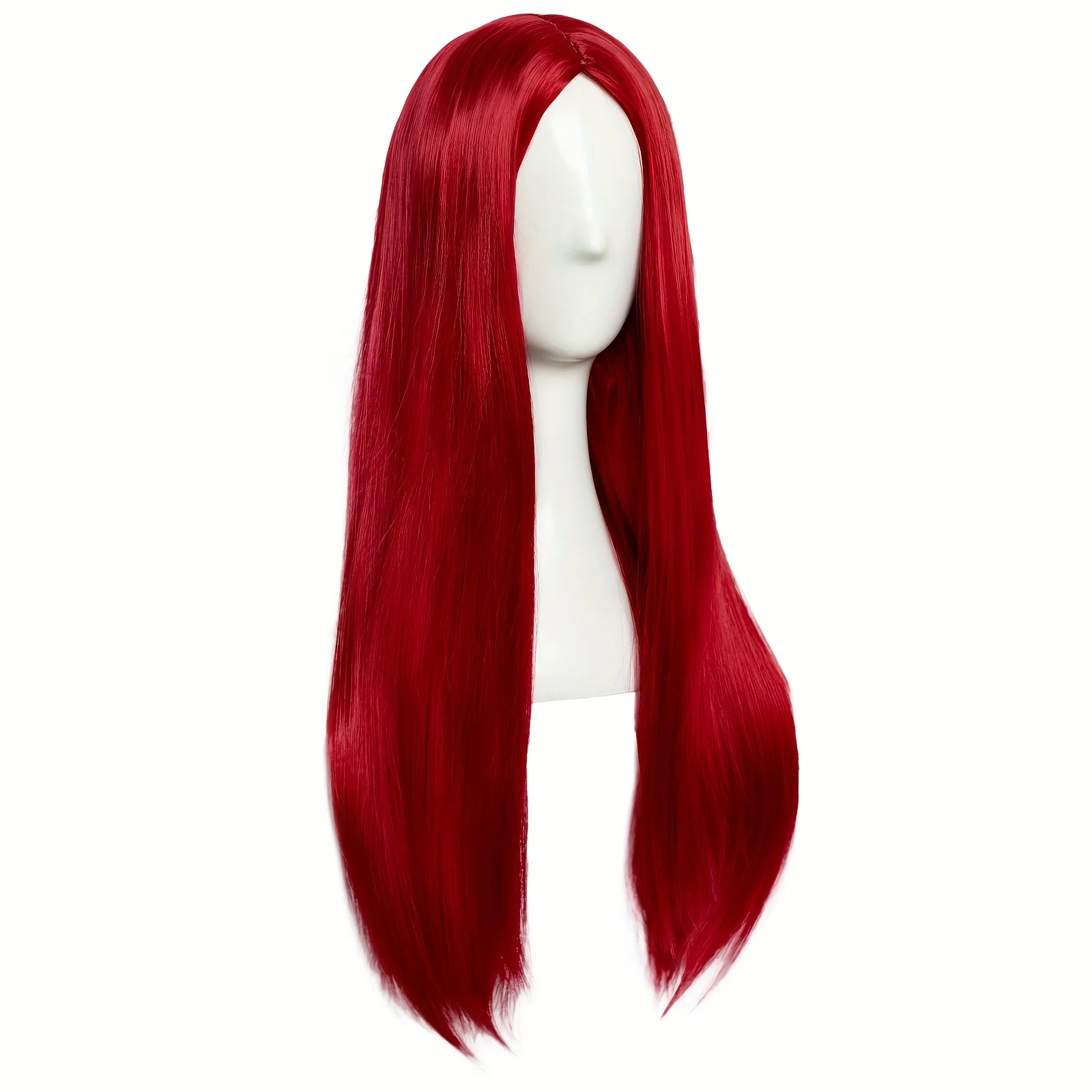 شعر مستعار صناعي طويل أحمر للنساء، زي كرنفال الهالوين، مناسب لعملاء الإناث البالغات #5
