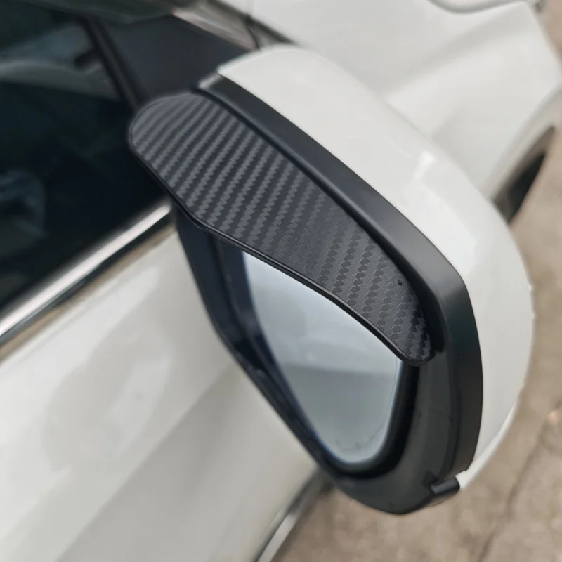 

2Pcs Carbon Fiber Car Rearview Mirror Rain Shield Eyebrow Flexible Car Rearview Mirror Rain Shield Protector Eyebrow Rain Cover