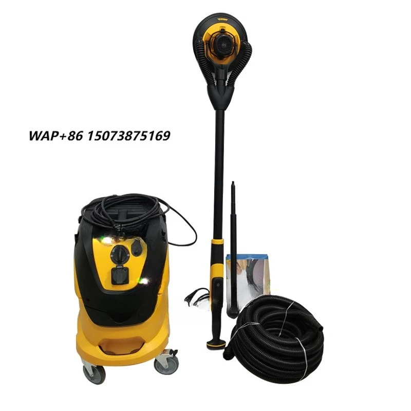 9 Inch Wall Sander Vacuum Cleaner Long Neck Self-Cleaning Putty Dust-Free Wall Grinder