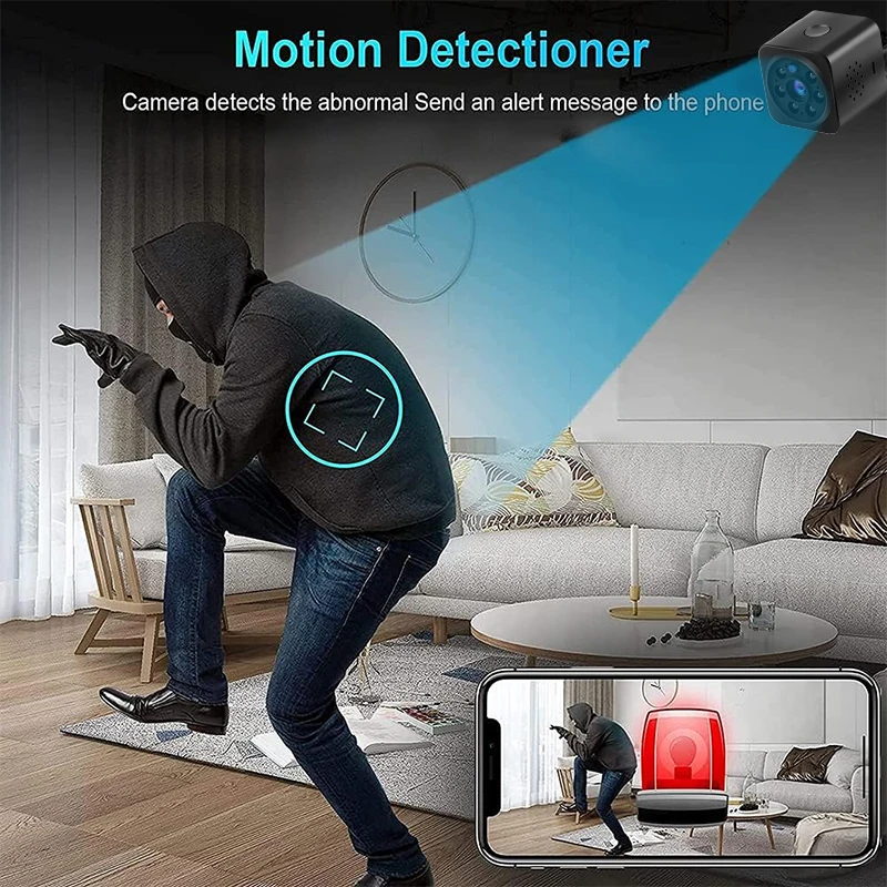 Mini cámara de visión nocturna Full HD inalámbrica, WiFi, vídeo Digital, Monitor de bebé, intercomunicador de voz inteligente, vigilancia, seguridad del hogar