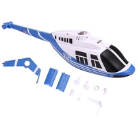 Practical RC Toy Helicopter Upgrade C138 Fuselage Shell Kit for RC ERA C138 Bell 206 1:33 RC Toy Helicopter Parts Blue
