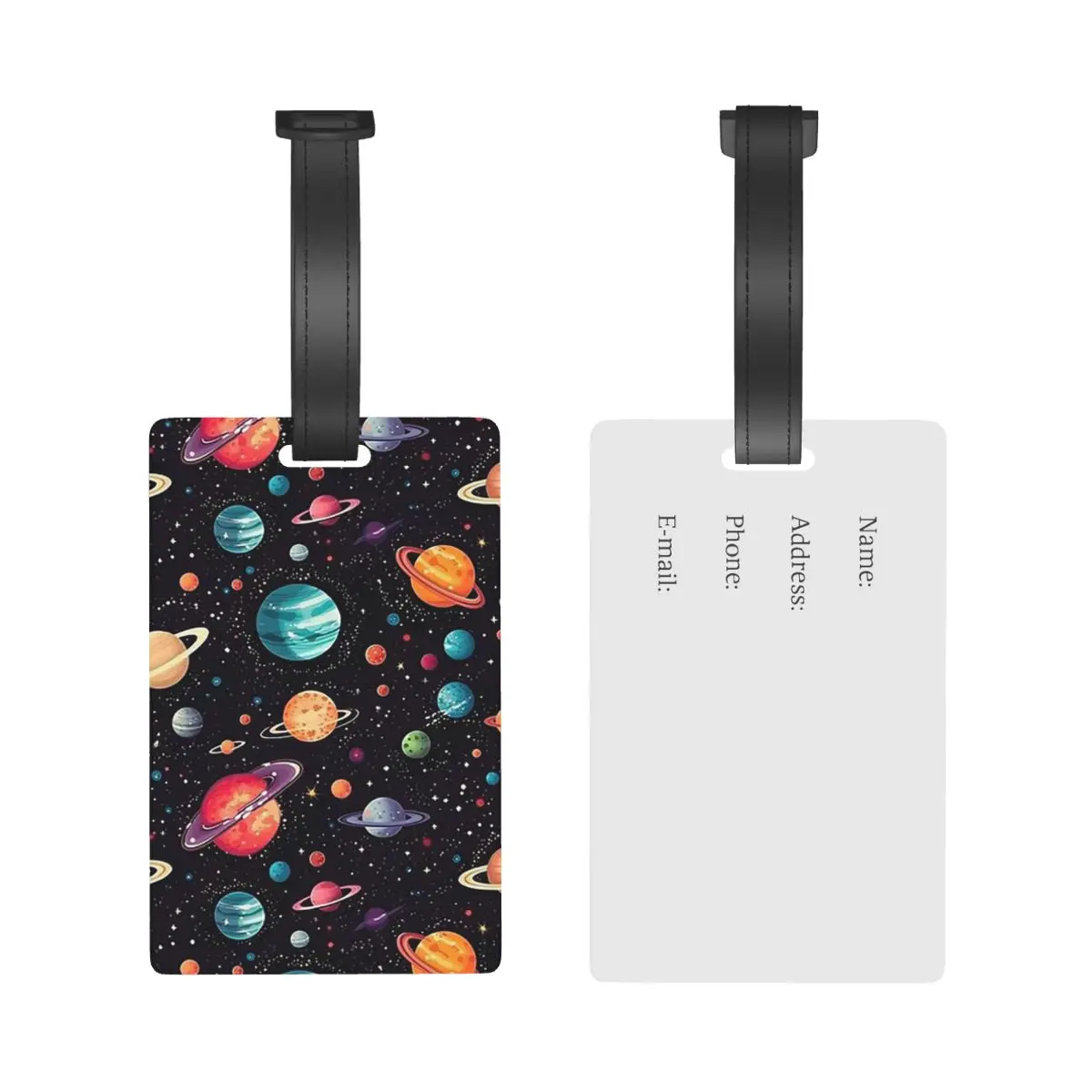 Solar System Space Planets Universe Luggage Tags Suitcase Accessories Travel Baggage Boarding Tag Label Holder ID Name Address