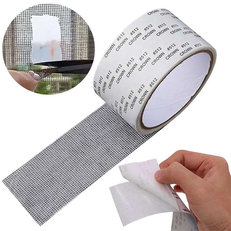 

1PC Window Screen Repair Tape Self Adhesive Mesh Tape Net Door Fix Patch Anti Insect Mosquito Mesh Broken Holes Repairing