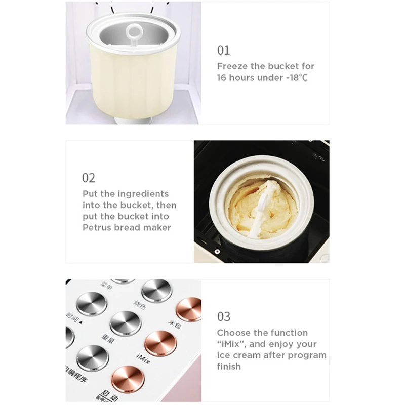 Petrus ZP020 Ice Cream Bucket,Bread Pan,Only Use for Petrus Bread Maker Machine