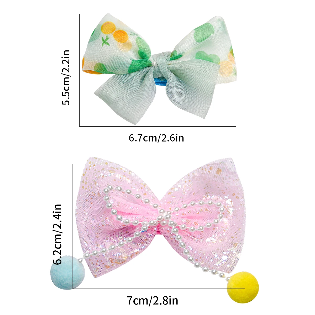 4PC Pet Accessories Dog Hair Clip Cat Supplies Cute Colorful Multiple Bow Clip Random Colors