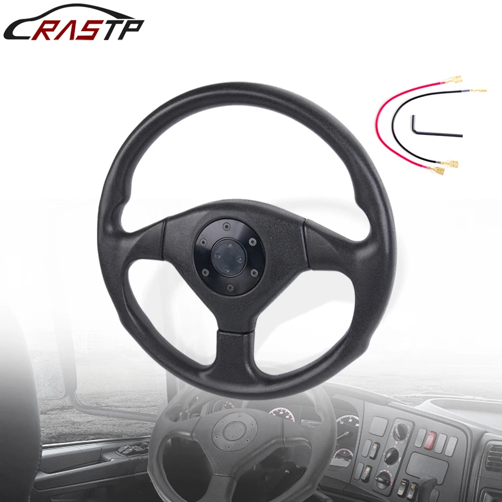

RASTP-Universal 36CM Racing Steering Wheels 14 Inch PU Racing Kart Steering Wheel Car Modification Accessories RS-STW079
