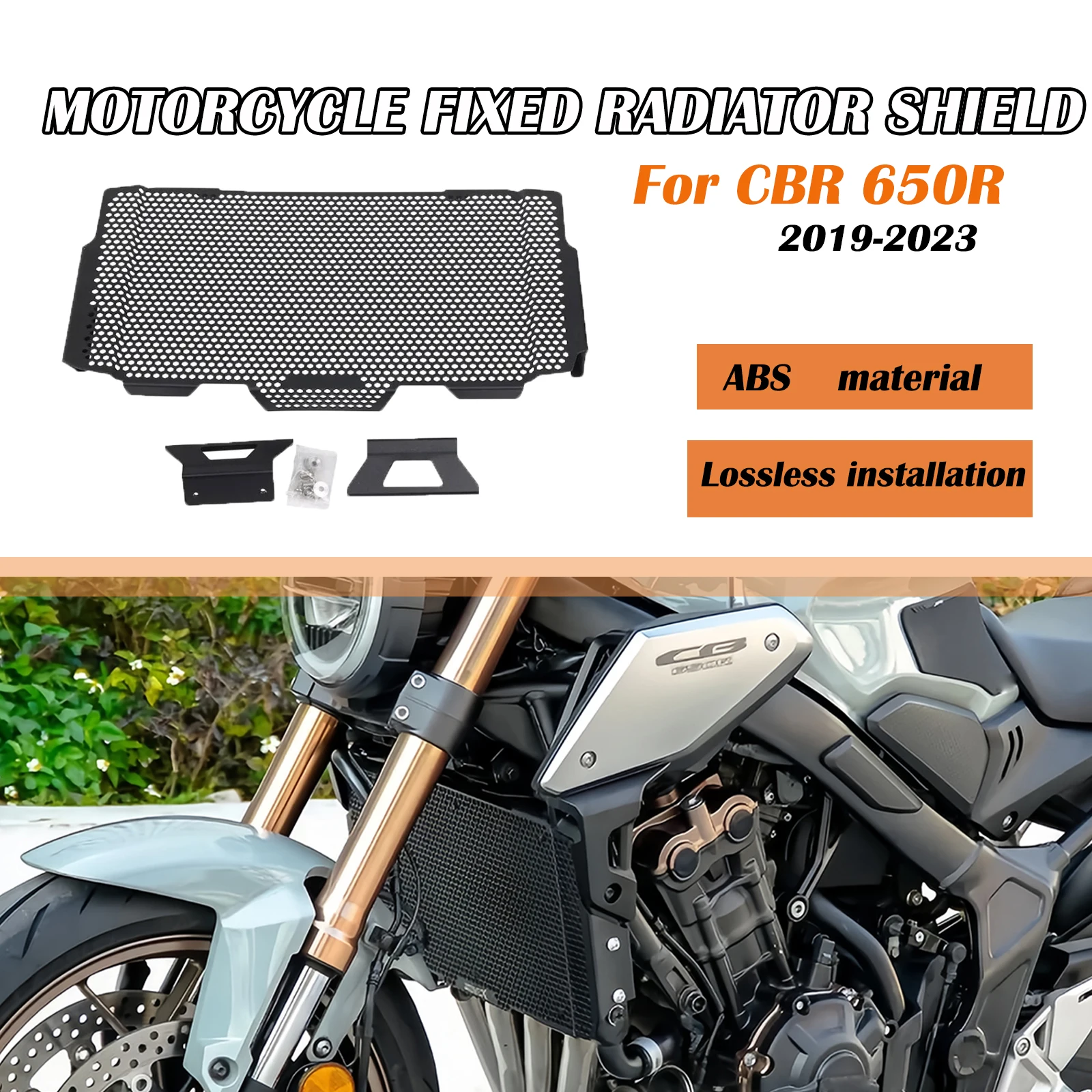 

Решетка радиатора мотоцикла, защитная крышка для охладителя, подходит для Honda CB650R CB650F CBR 650R 650F 2019-2023 2020 2021 2022