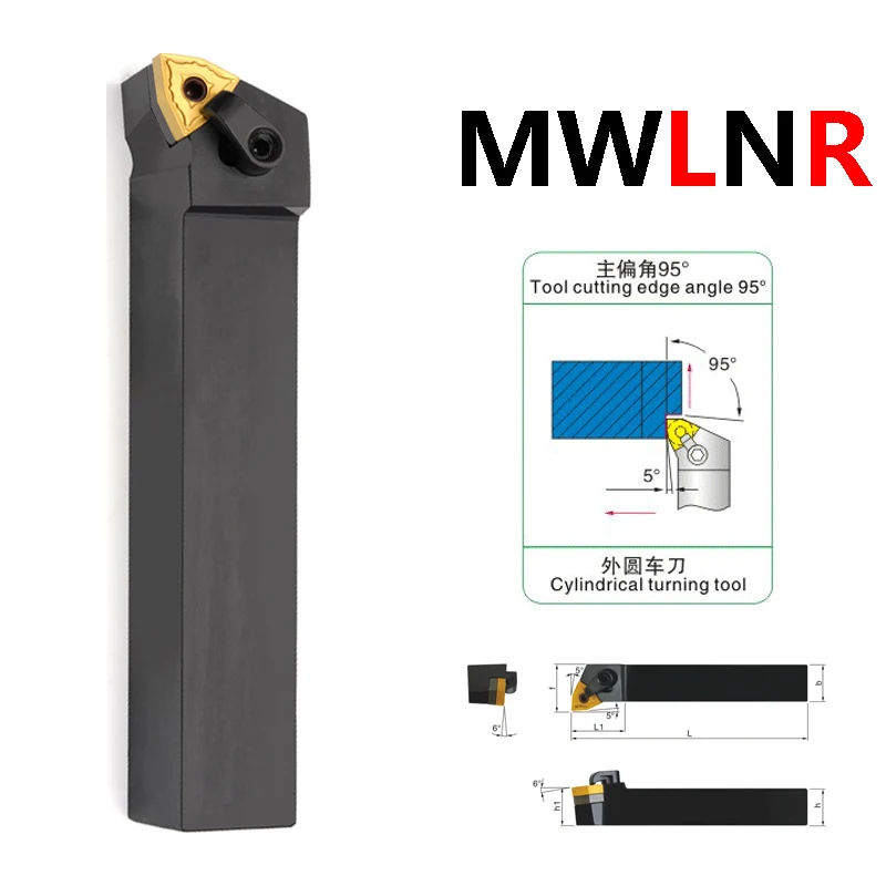 LIHAOPING MWLNR WWLNR MWLNR1616H08 MWLNR2020K08 MWLNR2525H08 WWLNR1616H08 WWLNR2020K08 Inserts Lathe Bar External Turning Tool