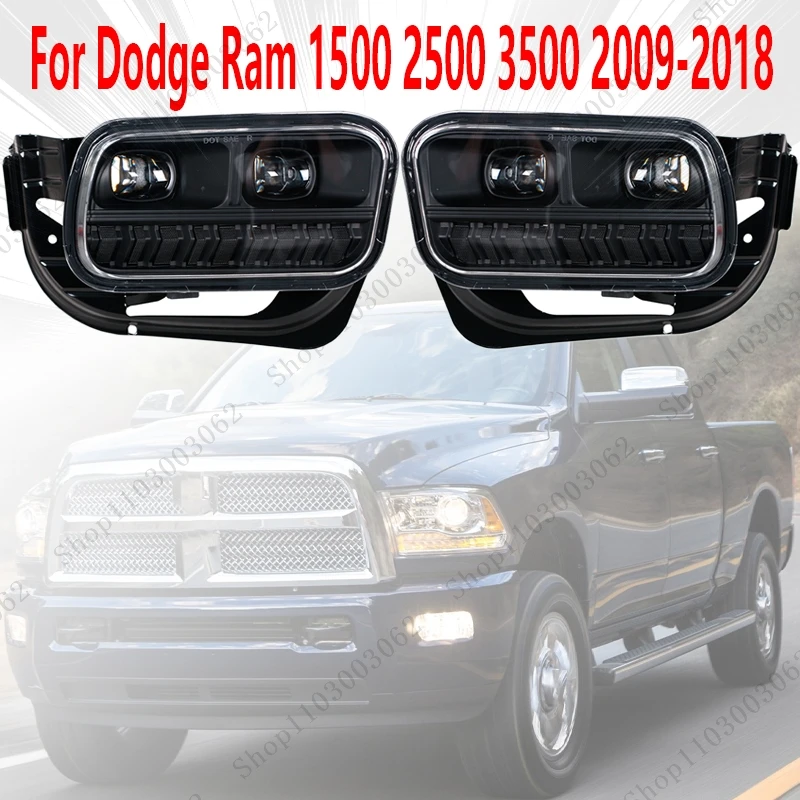 Daytime Running Lights For Dodge Ram 1500 2500 3500 2009 2010-2018 Automotive Exterior Front Signal Light Fog Light Assembly