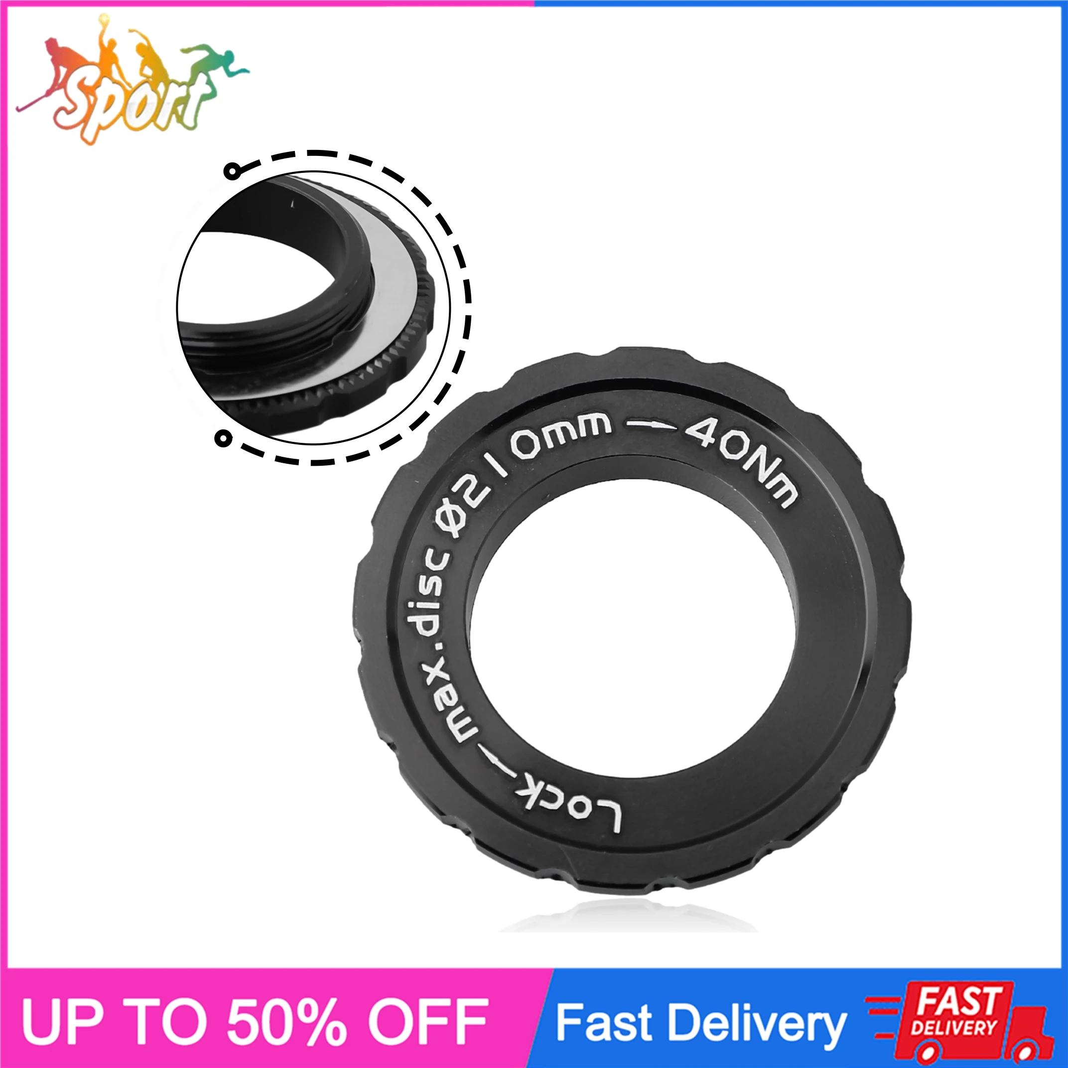 

Locking Disc Brake Hub Lock Ring for Shimano Ensures Fit for 9/12/15mm Axle Center Lock Cover Aluminum Alloy Accessories