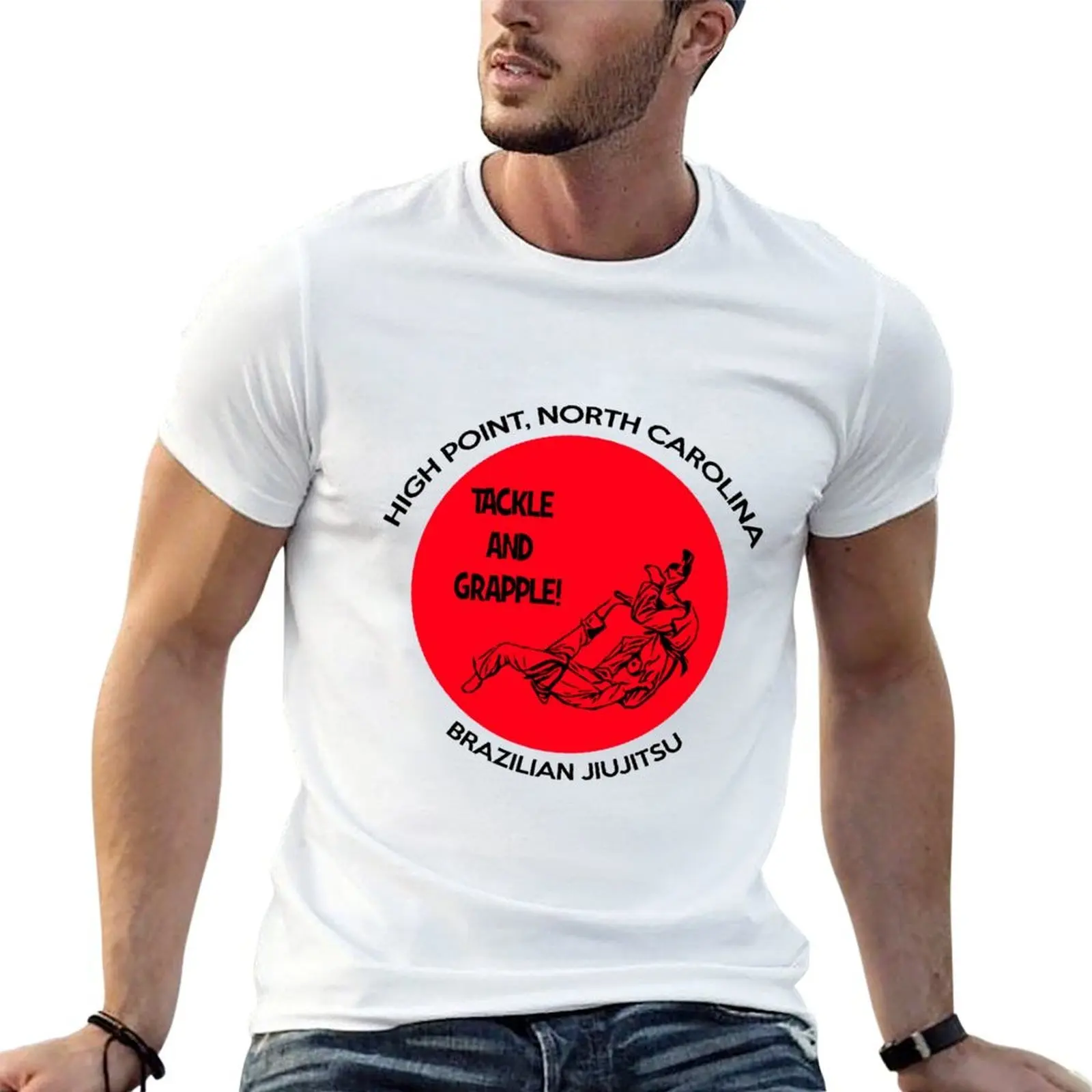 Tackle and Grapple! T-Shirt customizeds anime t shirts anime shirts men