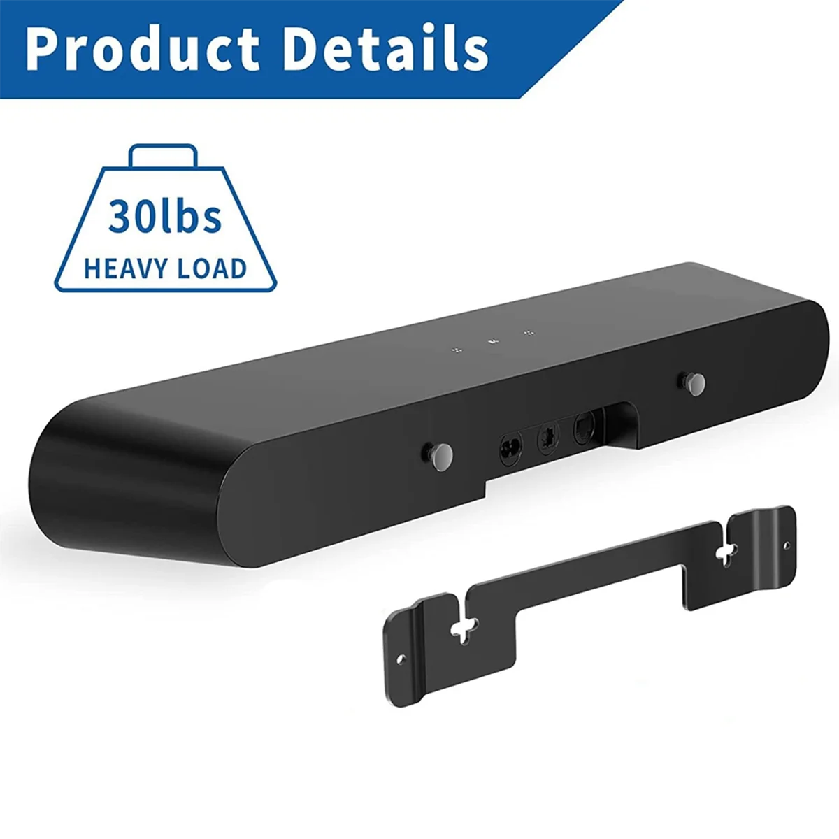 แท่นตั้งลำโพงขาแขวนติดผนังซาวด์บาร์แบบลอยน้ำที่ติดวงเล็บยึดติดผนังใต้โทรทัศน์