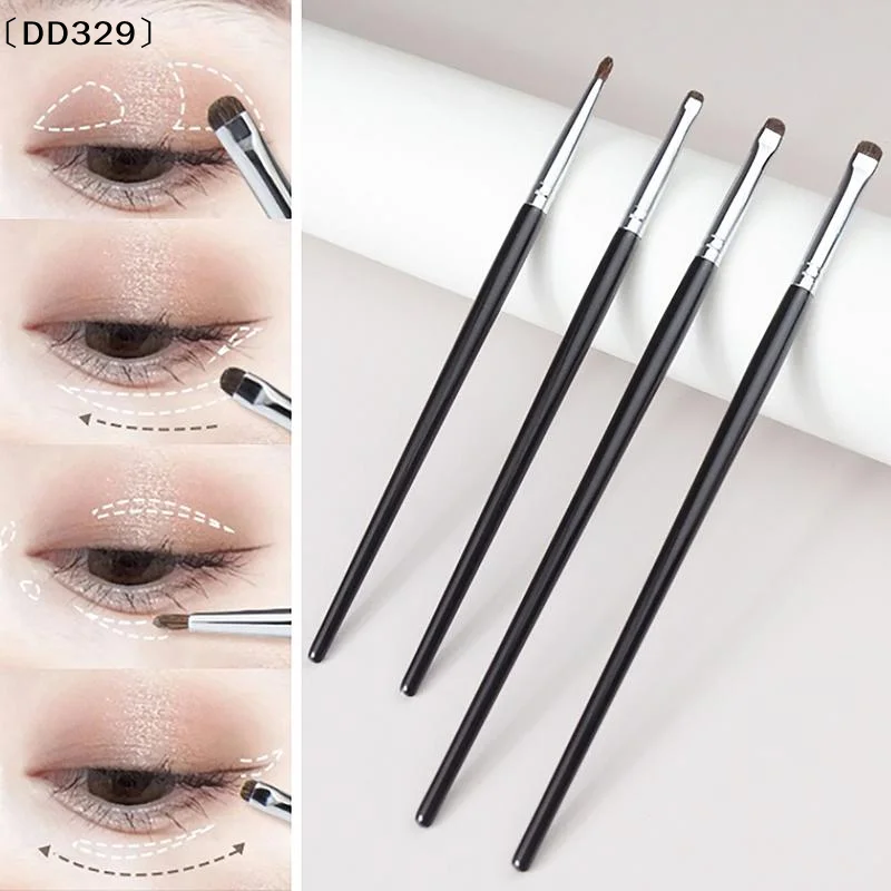 4/6Pcs Eye Detail Brushes Set Horse Hair Eyeshadow Brushes Undereye Smudge Brushes Soft Eyeliner Brush Perfect Eye Tools〔DD329〕