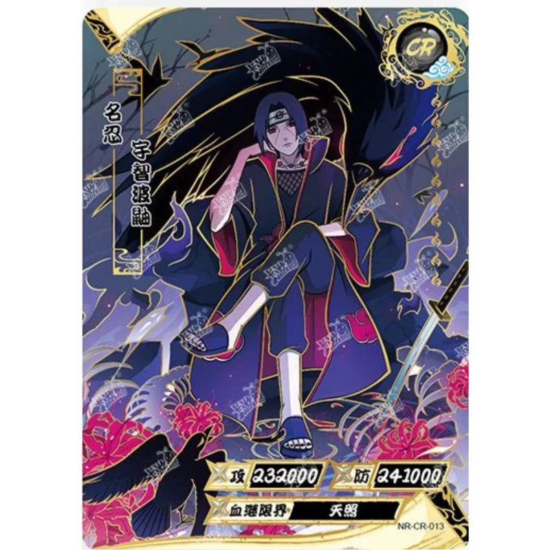 Kayou Genuine Naruto Card CR Yamanaka Lno SP Uchiha Sasuke Rare Collection Card Hobby Table Game Toys Christmas Gift for Kids