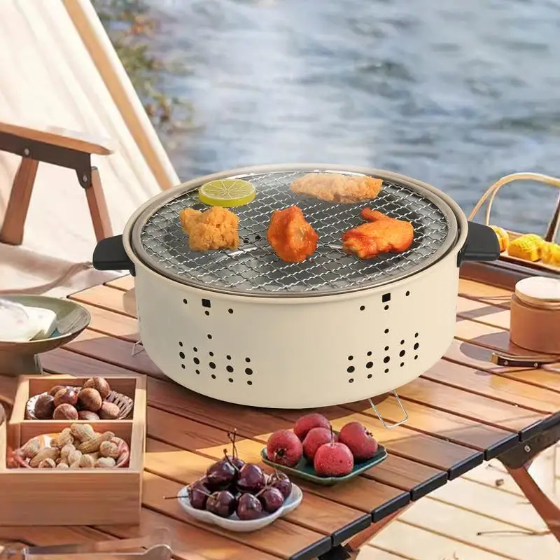 

Portable Barbecue Grill Barbecue Grill Desk Tabletop Outdoor Grill Non-stick Barbecue Charcoal Stove Outdoor Charcoal Smoker