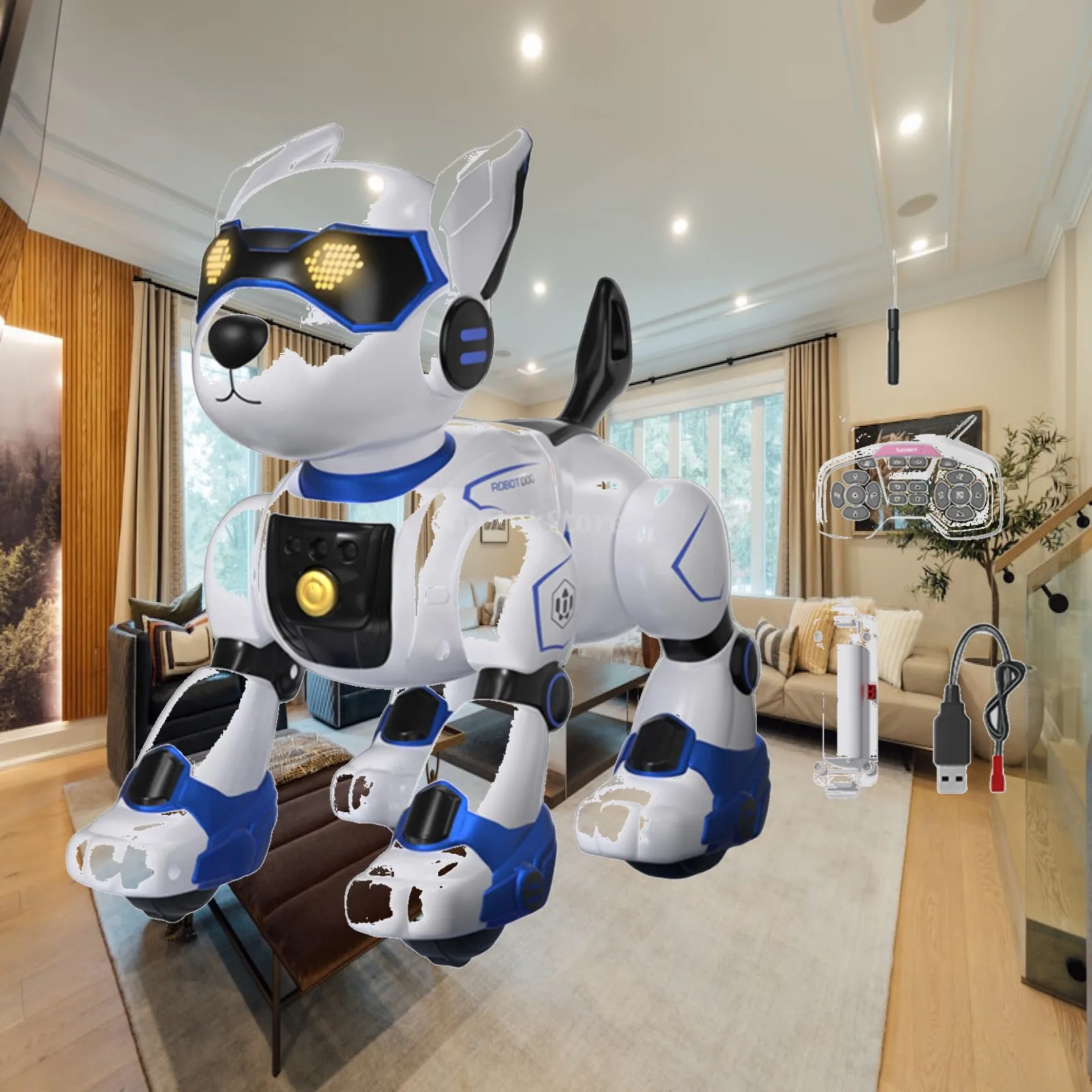 Educational Robot Dog Toy with Touch and Voice Control for Children Movable Joints Realistic Pet Actions