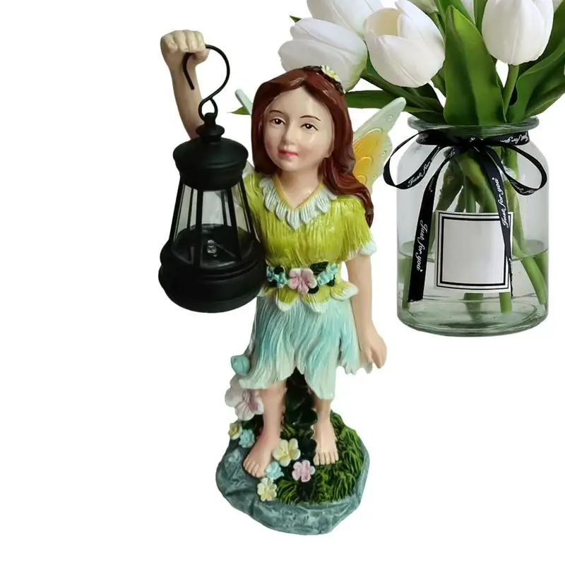 

Fairy Solar Lamp Housewarming Ornament for Patio Outdoor Fairies Night Solar Outdoor Decorative Ornaments LED Waterproof Lamp