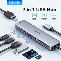 MOKiN USB HUB to 4K HDMI Type C Hub Adapter Docking Station for MacBook Pro/Air USB 3.0 SD/Micro SD PD 100W Laptop Accessories