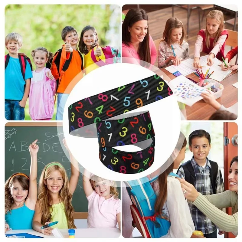 Abkp-fita com tema de professor escolar, fita decorativa de arco, caixa de acessórios de buquê de streamer para aniversário e casamento