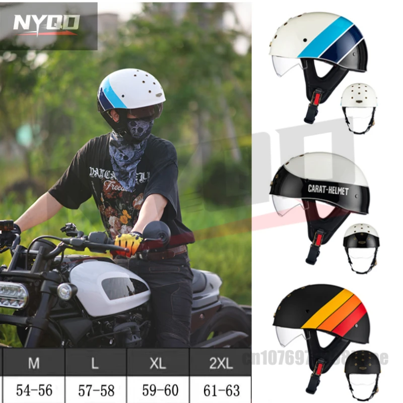 New DOT Motorcycle Helmet Half Shell ABS Men Riding Safety Gear Summer Unisex