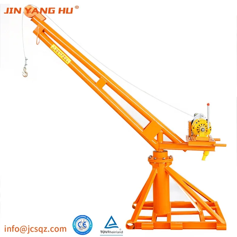 

360 Degree Rotary Mobile Steel Lifting Crane Hydraulic Remote Control Electric Winch Vehicle Mounted Crane for Construction