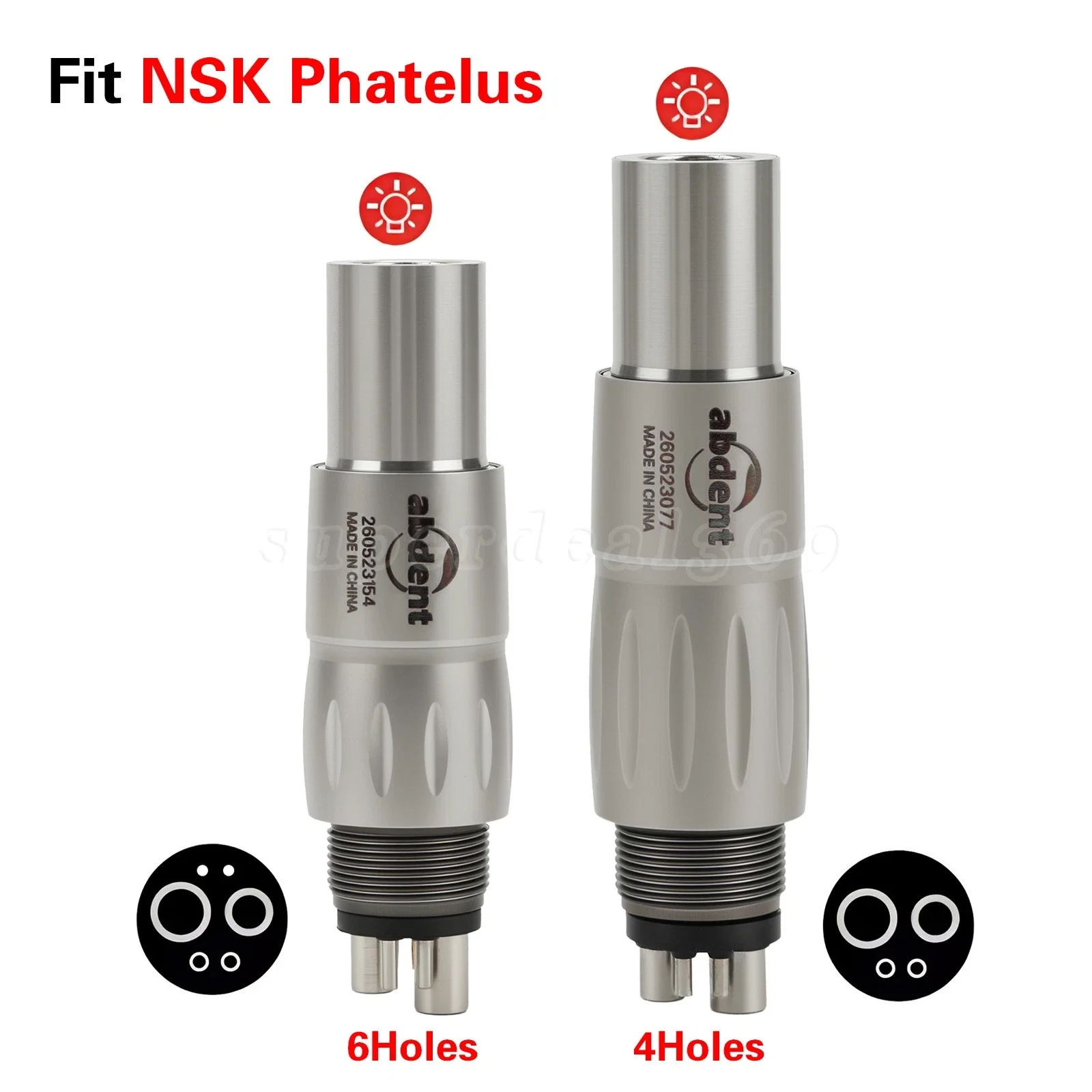 Dental Fiber Optic High Speed Handpiece Turbine Fit NSK Phatelus LED Quick Coupler Coupling 4/6Hole