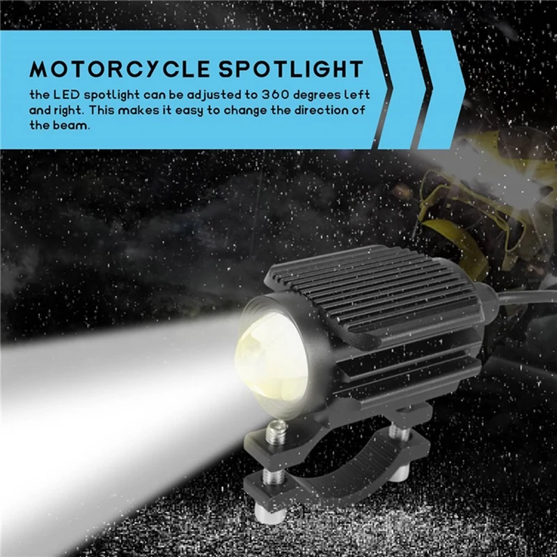 Motorcycle Projector Lens Dual Color Car ATV Mini Fog Light Auxiliary Spotlight For Scooter Lamp