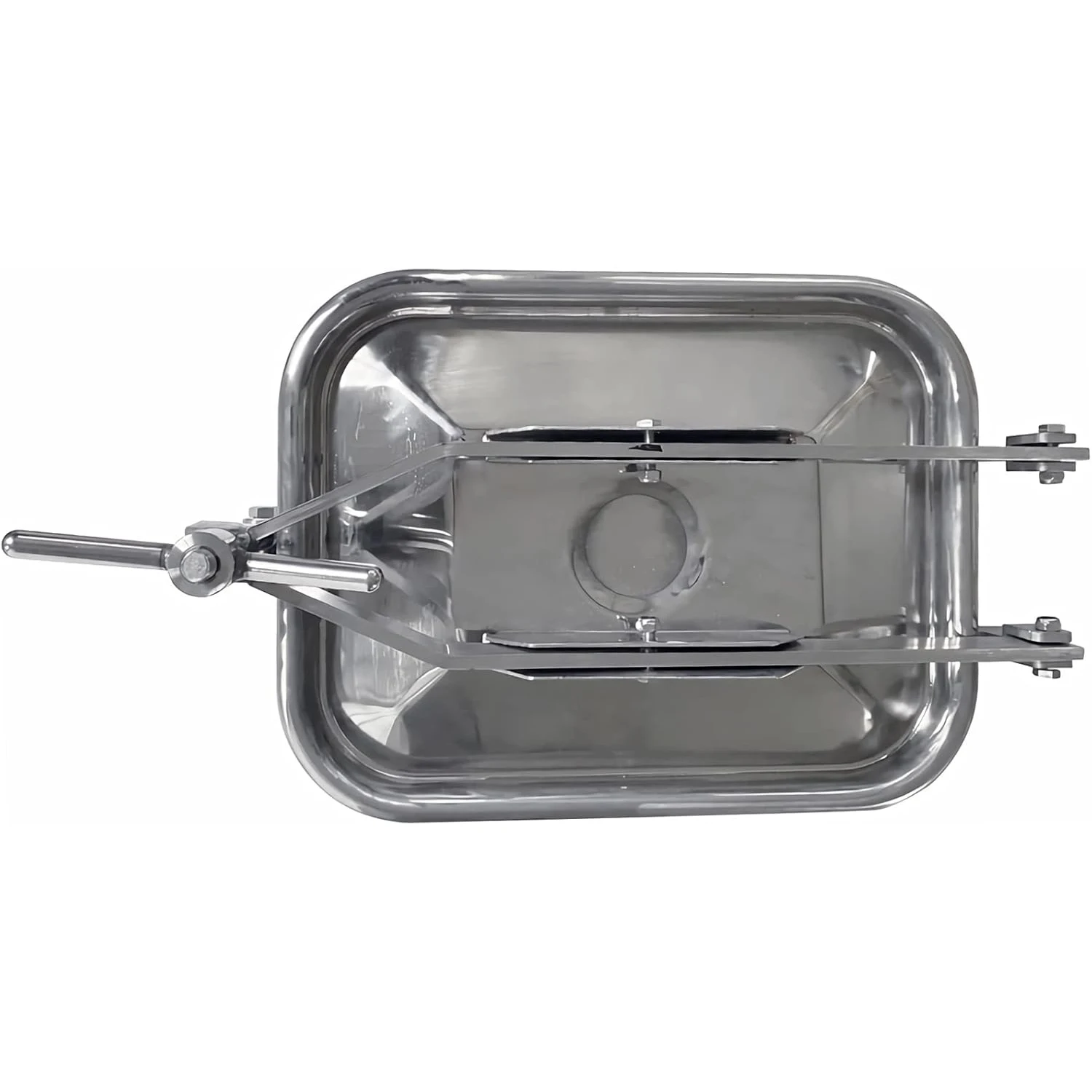 الفولاذ المقاوم للصدأ غطاء فتحة الضغط مستطيلة غطاء فتحة 17x13 بوصة (430x330 مللي متر) خزان المدخل تركيب أنابيب الباب الصحية