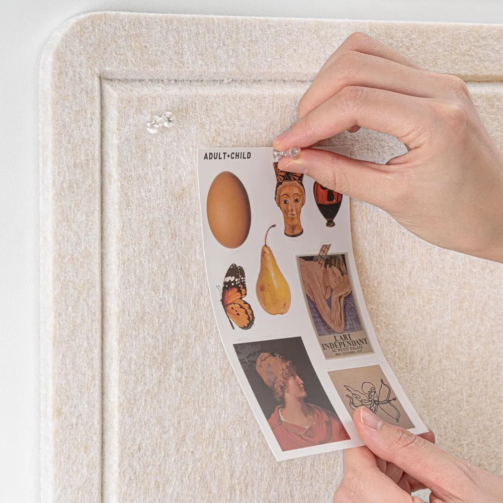 لوحة دبوس لباد كبيرة مقاس 48 × 36 بوصة - عرض صور قابل للطي مع دبابيس ضغط، ديكور حائط ذاتي اللصق للمنزل والمكتب والمدرسة #2