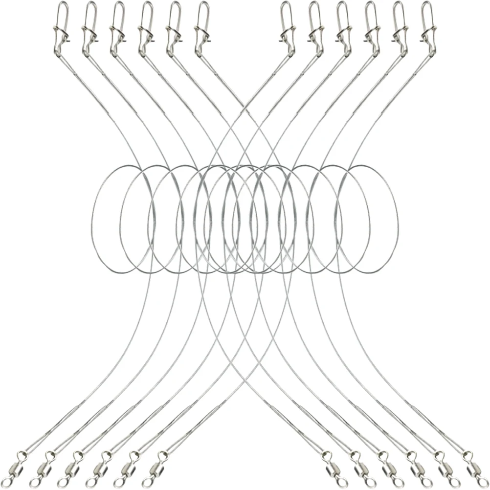 

24 Pcs Major Anti-wear Wire with Pin Fishing Twine Stainless Steel Heavy Leader