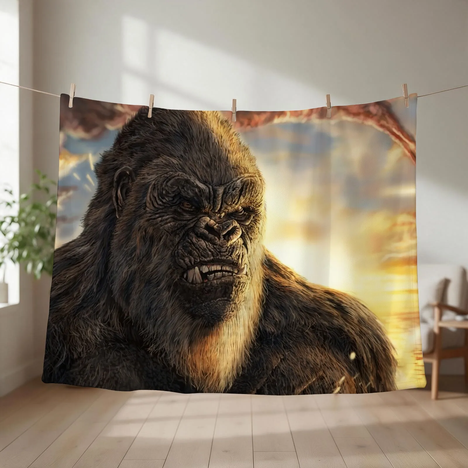 King Kong Throw Blanket warm winter warm for winter Thermal Luxury Brand Blankets