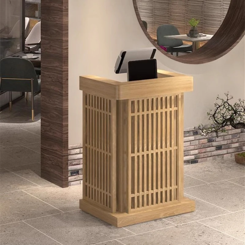 Rural simplicity reception counter Simple Modern Provincial space reception counter storage mostrador recepción office furniture