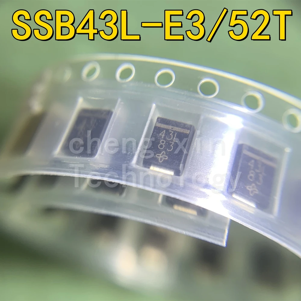 SSB43L-E3/52T 50PCS/LOT 20PCS Original import SMB(DO-214AA) Voltage:30V Current:4A Schottky diode SSB43L E3 52T 43L