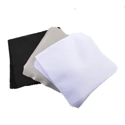 10pcs 14x14CM Sublimation Microfiber cleaning cloth eye glasses cleaning cloth screen lens cloth black grey glasses cleaner