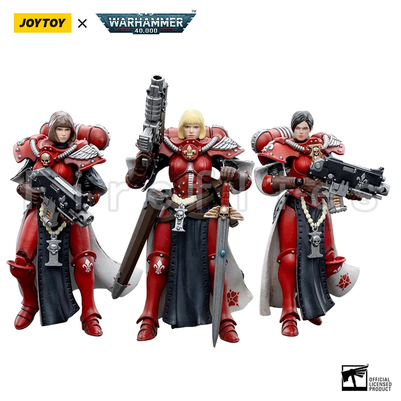 1/18 JOYTOY Action Figure (3PCS/SET) 40K Battle Sisters Order Of The Bloody Rose Anime Model Toy Free Shipping