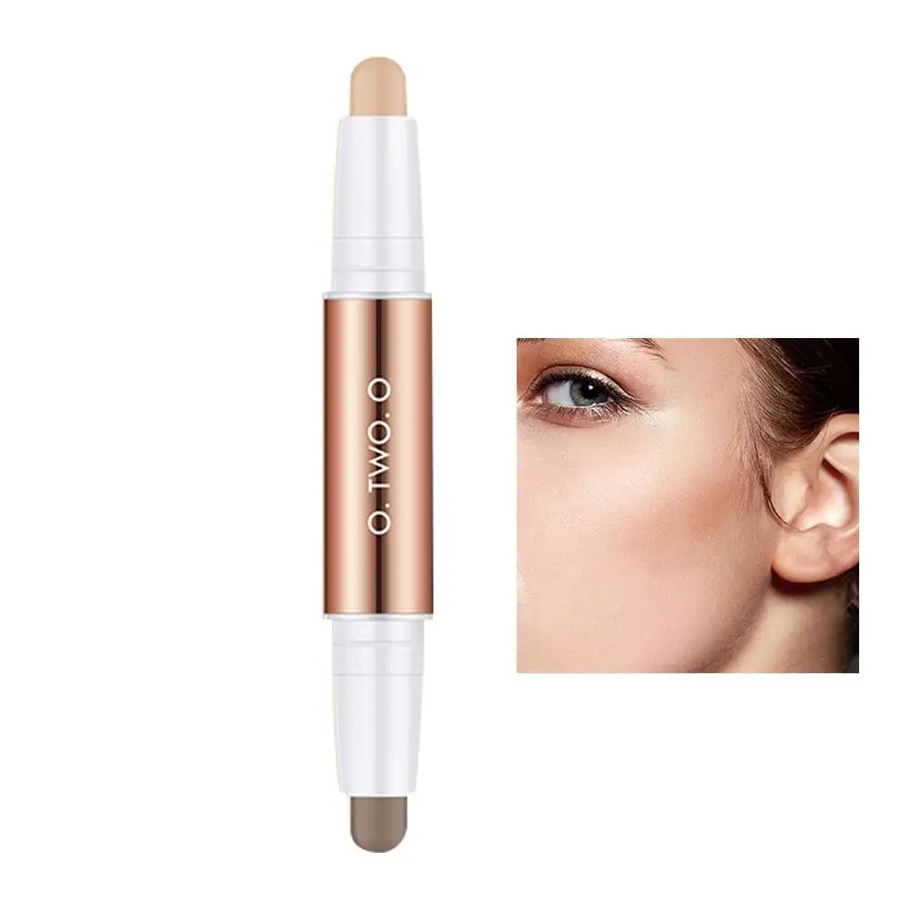 Doppelkopf Highlight Bronze Stift Gesicht Make-up flüssige Foundation Bleistift Stick Kontur Make-up Concealer Konturierung Water pro T3D6